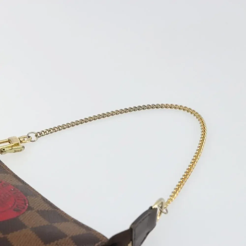 Louis Vuitton Damier Ebene T&b Mini Pochette Accessoires Pouch Brown